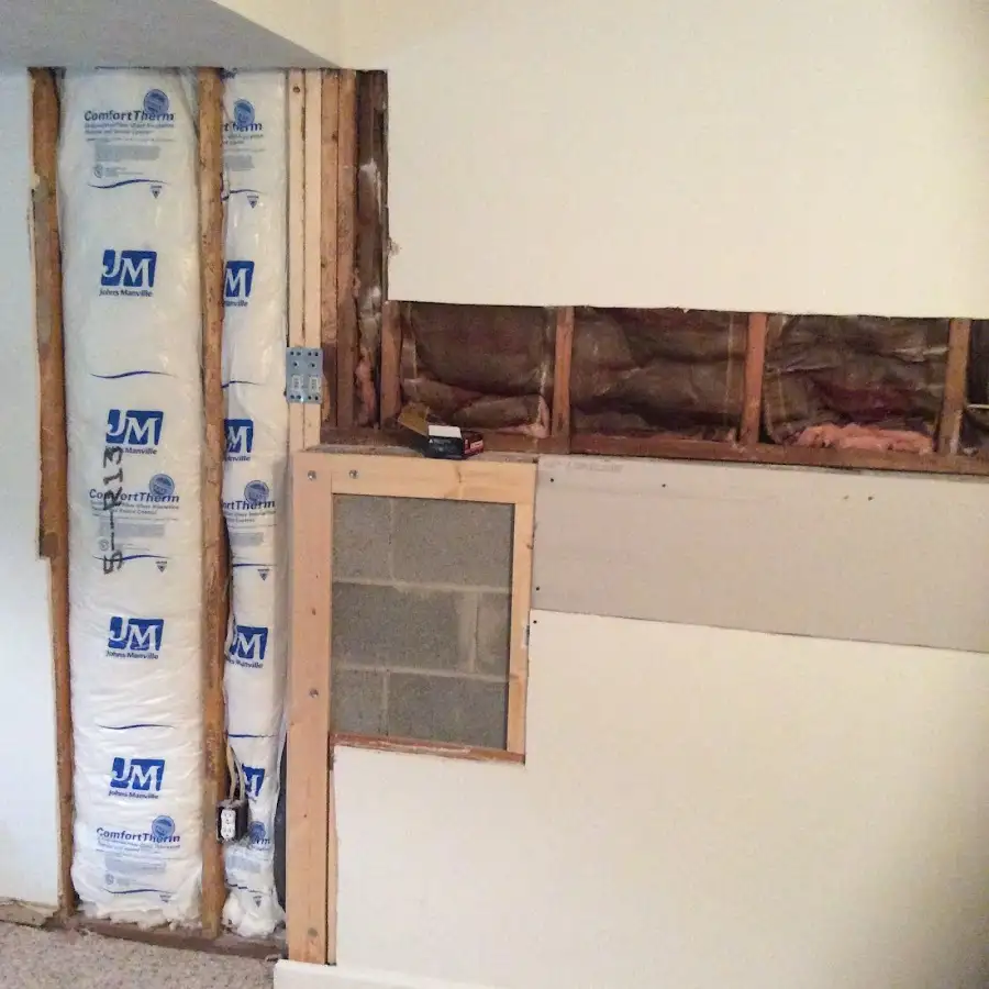 Wall insulation replacement during Odor Removal & Deodorization in Lowell